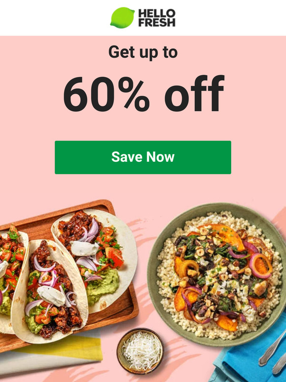 Get dinner sorted with up to 60% OFF now! 🍝