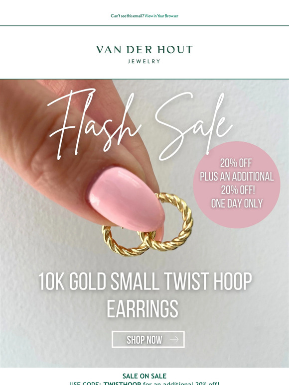 Flash Sale 🚨 10k Small Gold Twist Hoop Earrings