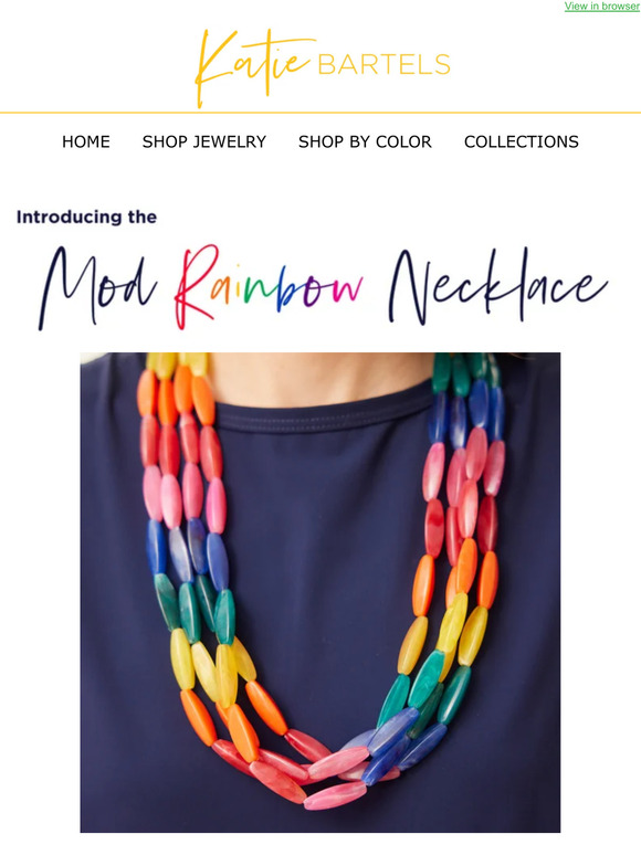 Introducing: The Mod Rainbow Necklace 🌈
