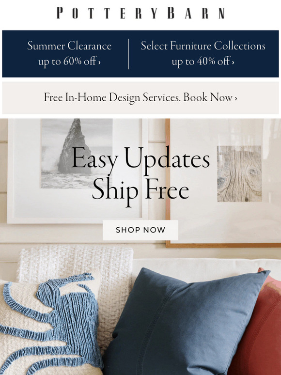 Pottery Barn Email Newsletters Shop Sales, Discounts, and Coupon Codes