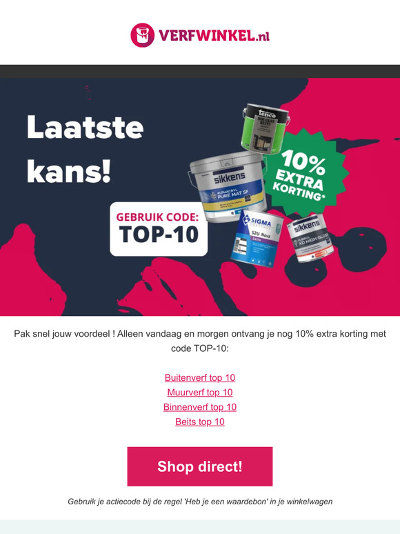 Nog maar 2 dagen: Extra hoge korting!