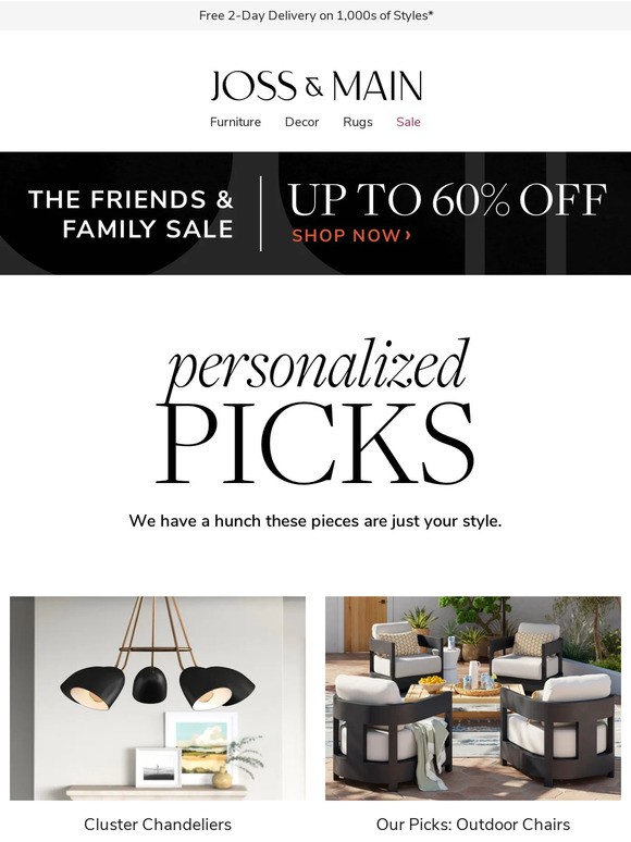 Joss & Main Email Newsletters Shop Sales, Discounts, and Coupon Codes
