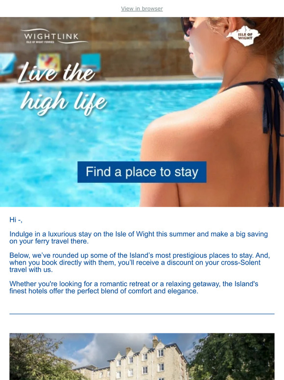 Save on luxury Isle of Wight stays