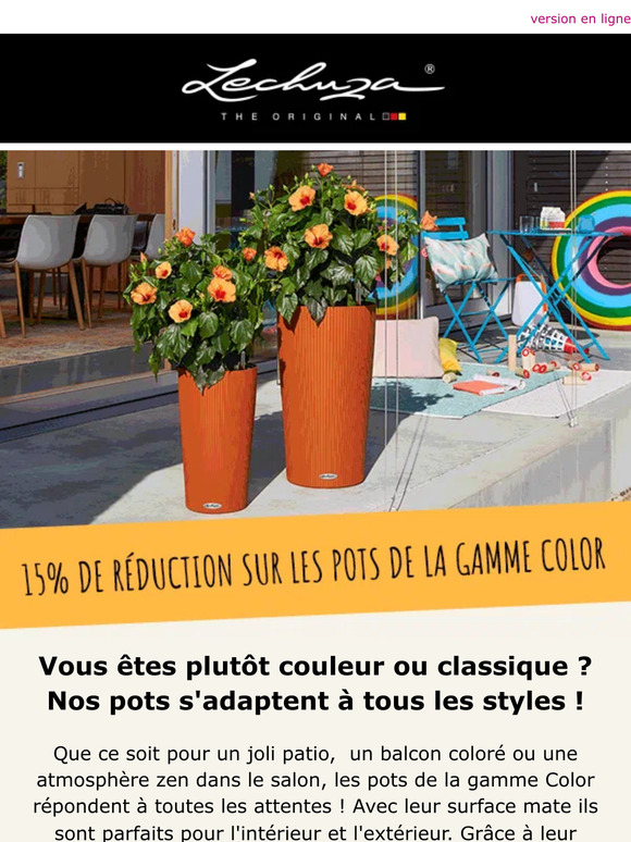 ☀️ 15% de réduction sur les pots de la gamme Color