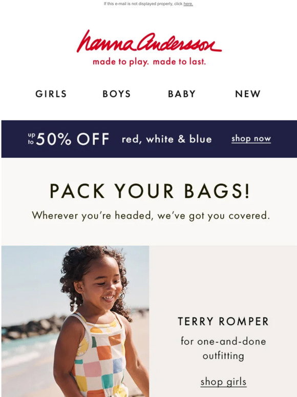 Hanna Andersson Email Newsletters: Shop Sales, Discounts, and Coupon Codes