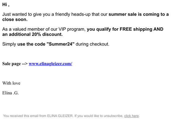 Last Call! Our Summer sale is about to end!