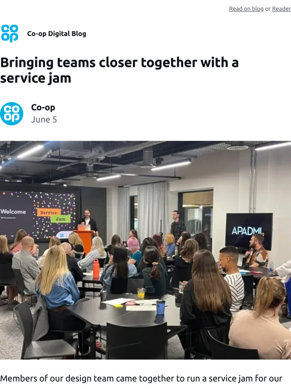 Bringing teams closer together with a service jam