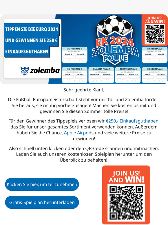Tippe die Europameisterschaft und gewinne tolle Preise!