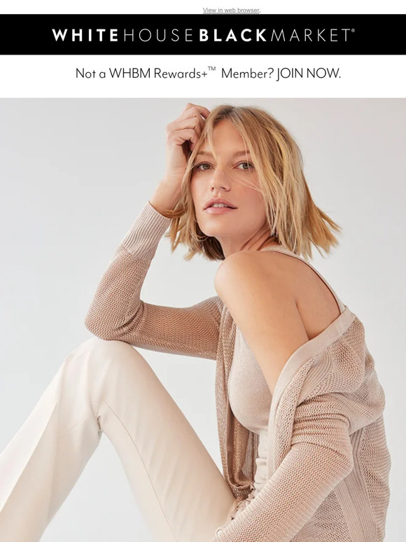 White House Black Market Summer layers for a luxe look Milled