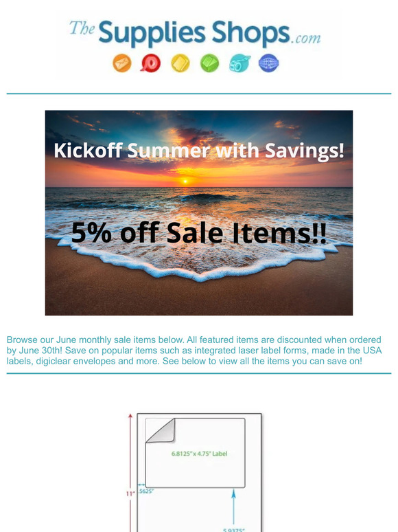 Save 5% on June Sale Items!