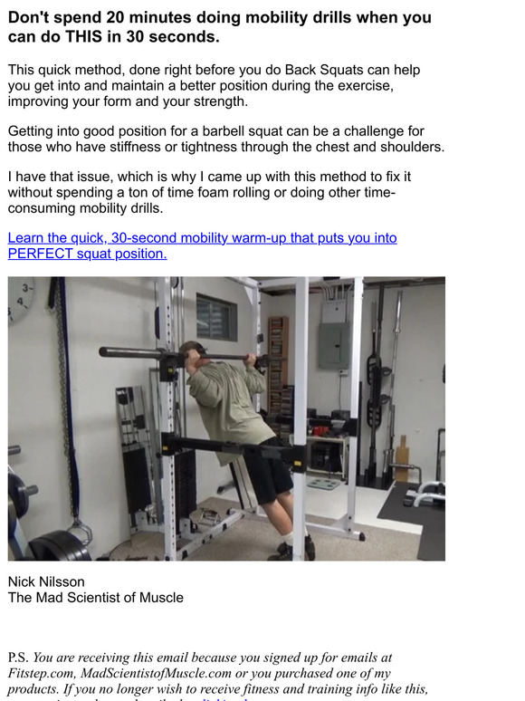 FitStep: Easy 30-second mobility drill for instantly better squats ...