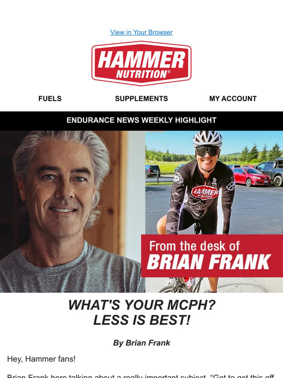 Hammer Nutrition: Know your MCPH! | Milled