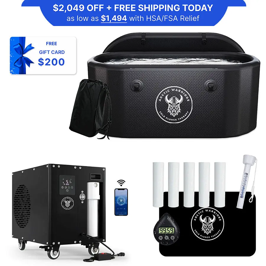 Image of Arctic Warrior 0.5 HP Advanced Wi-Fi Water Chiller/Heater + XL Tub + Essentials