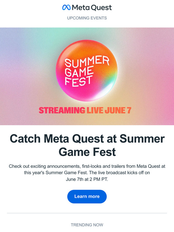 May news: Catch Meta Quest at Summer Game Fest