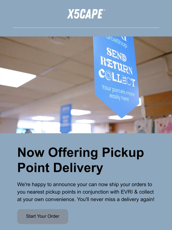 Now Offering EVRI Pick Up Point Delivery