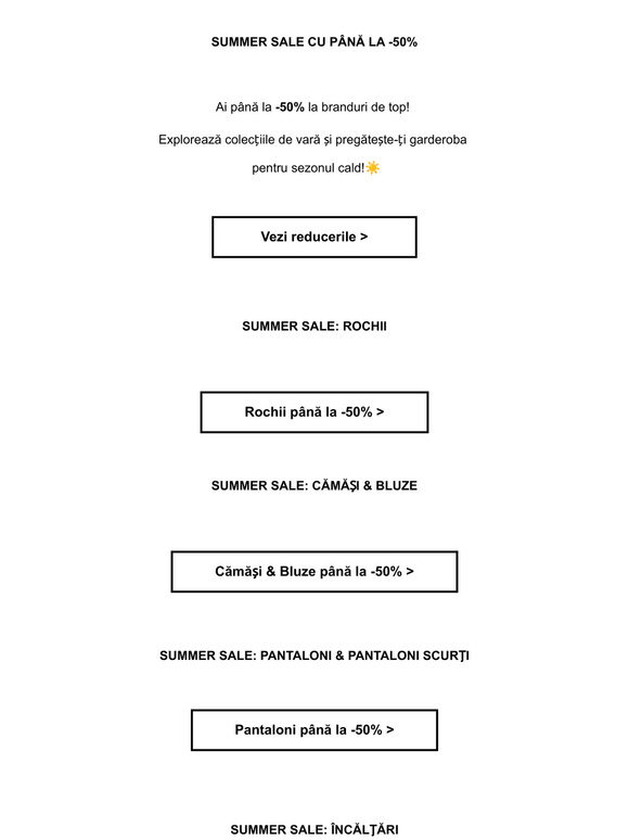 Summer Sale până la -50% ☀️