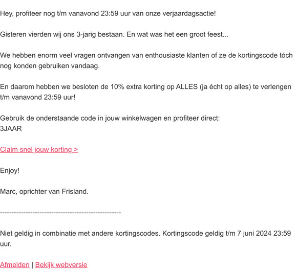 🎉 Wegens succes verlengd: 10% extra korting op ALLES!