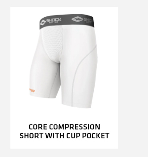 Core Compression Short With Cup Pocket - White