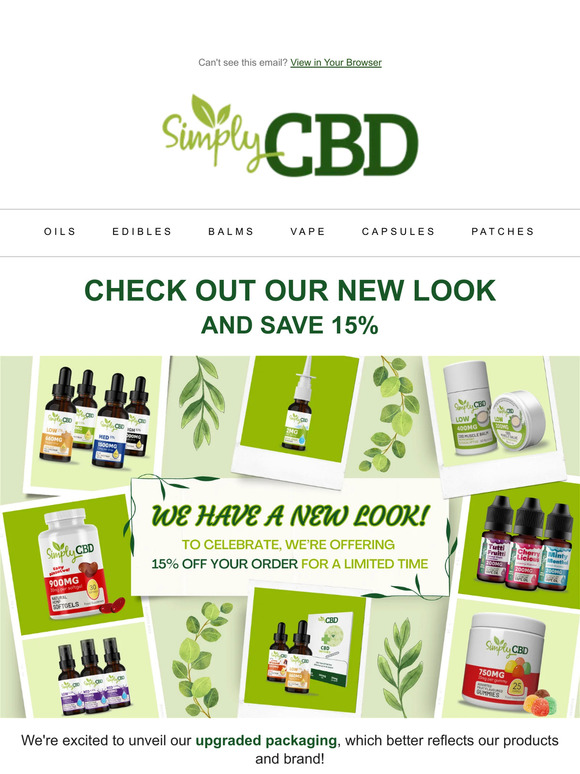🤩 CHECK OUT OUR NEW LOOK & SAVE 15% 🤩