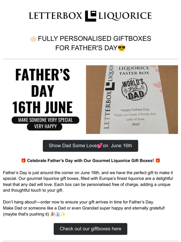 Father's Day is approaching! Treat Dad to some exceptionally special liquorice.
