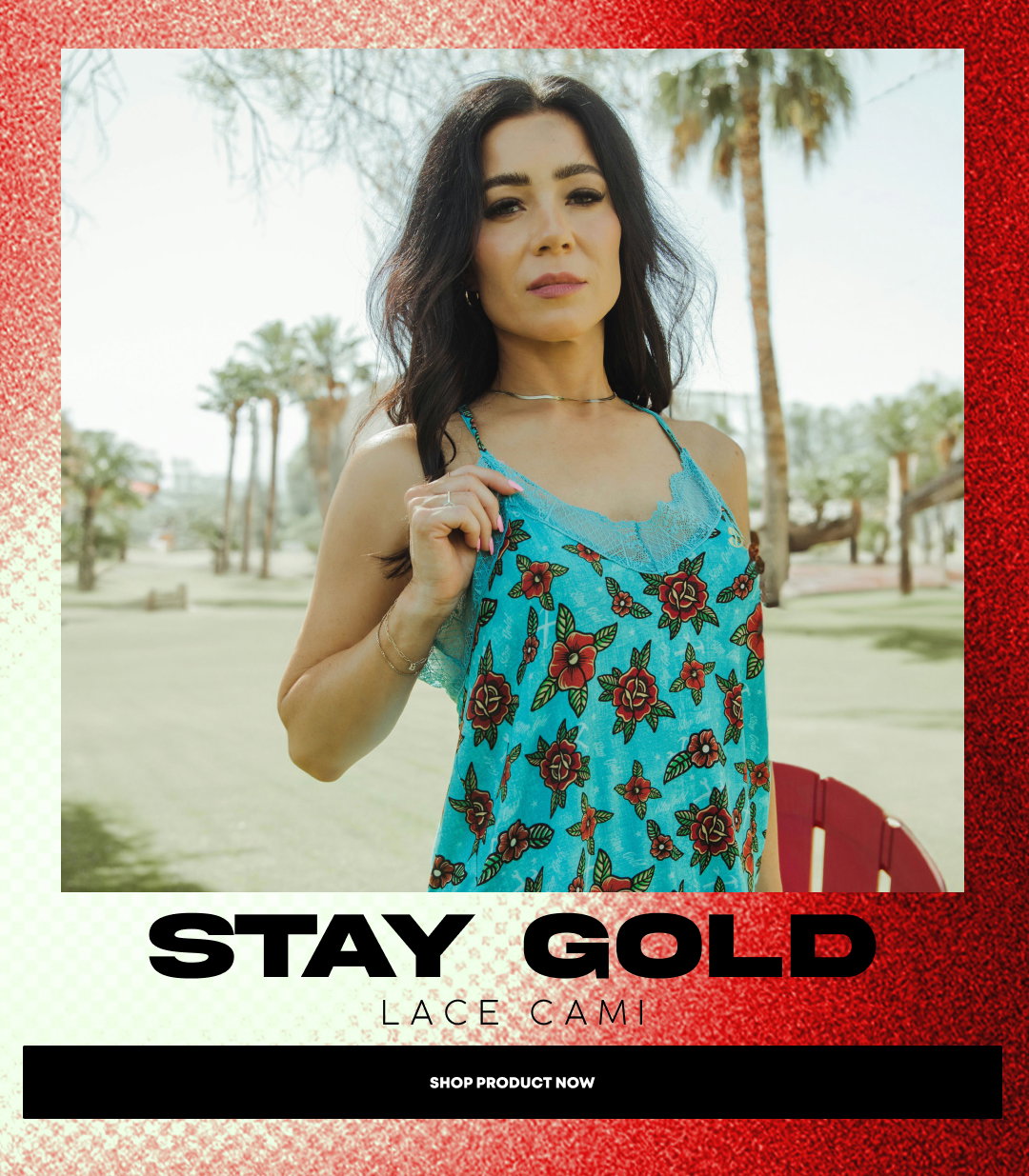 STAY GOLD LACE CAMI