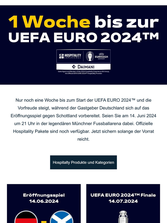 ⚽ 1 Woche bis zum Anpfiff der UEFA EURO 2024™