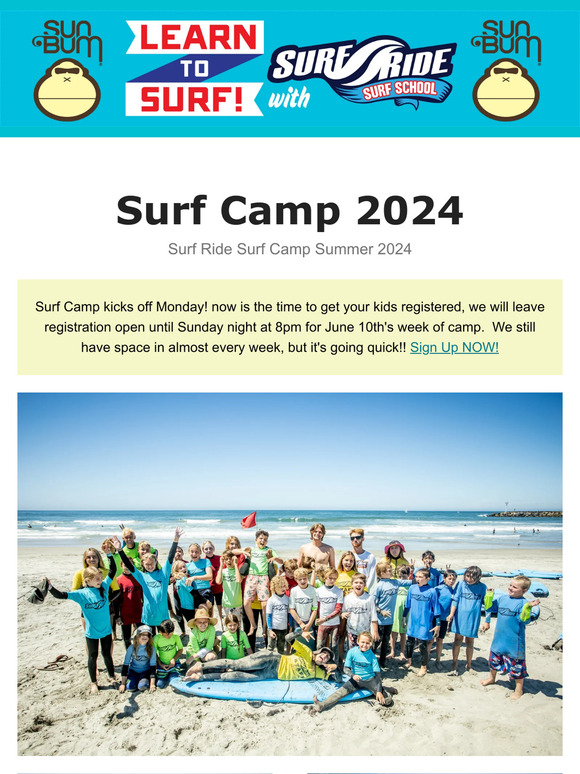 Camp Starts on MONDAY!