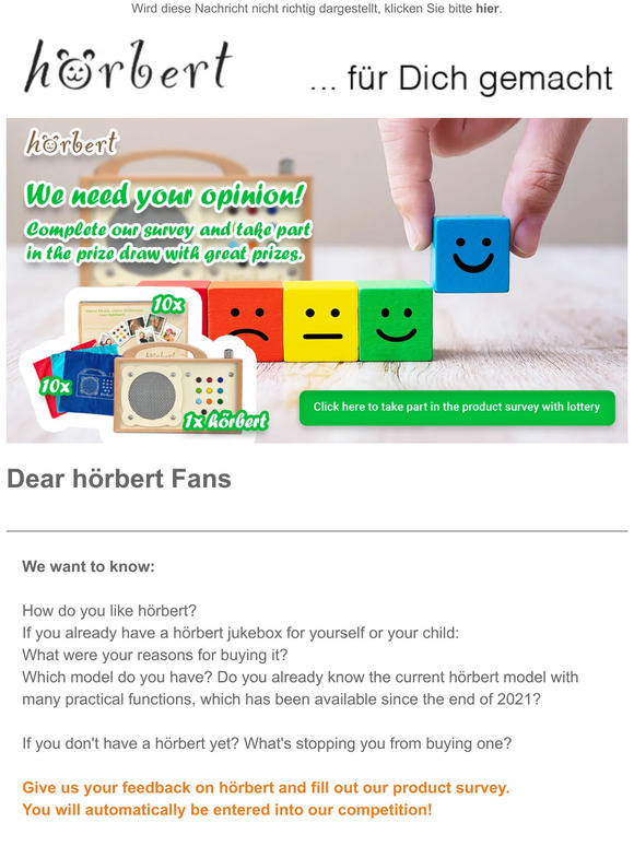 hörbert product survey with lottery!