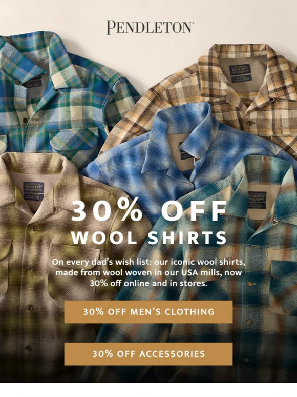 Pendleton Woolen Mills 30 off wool shirts and more Milled