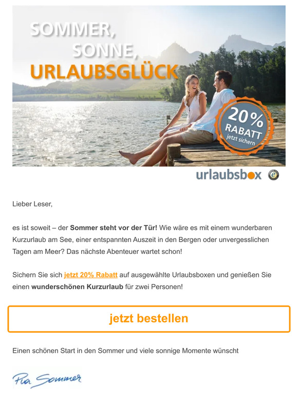 ☀ 20% Rabatt auf unvergessliche Kurzurlaube im Sommer sichern ☀