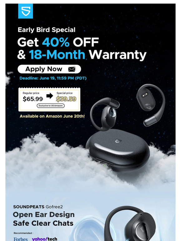Don't Miss Out: 40% OFF on GoFree2 Early Bird Special