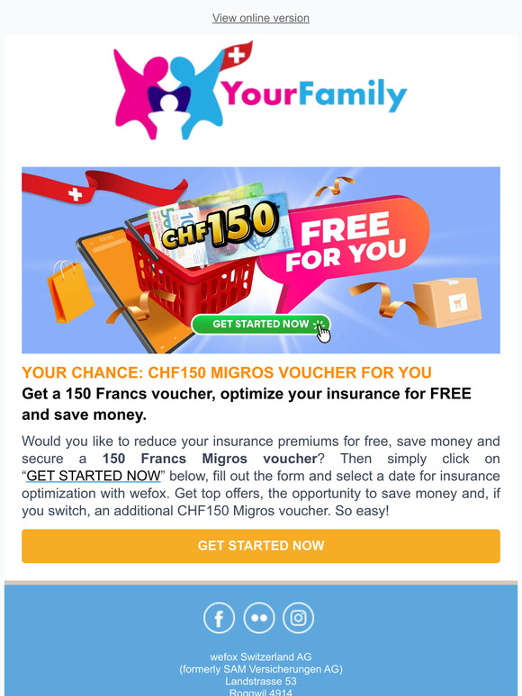 Get a 150 Francs Migros voucher for free - only now.