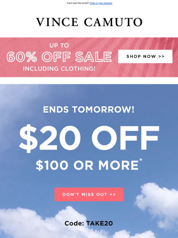 Treat Yourself & Save $20!
