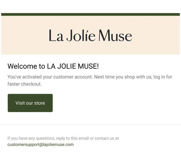 Customer account confirmation