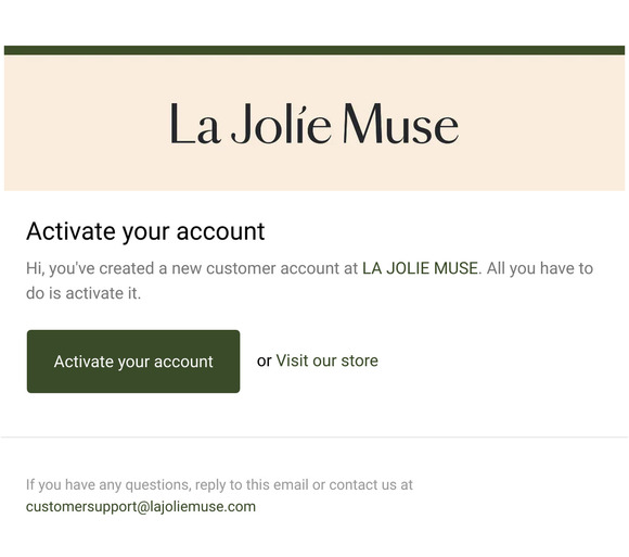 Customer account activation