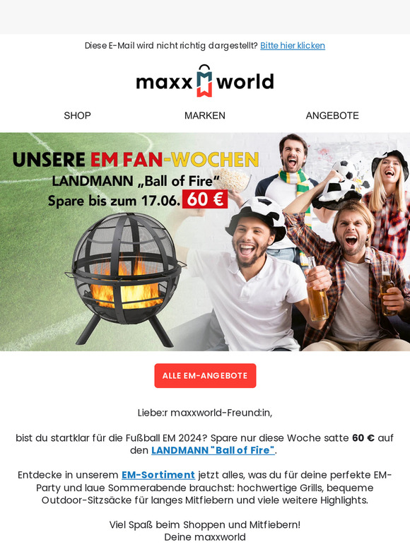 ⚽ Sommermärchen: 60 € Rabatt auf den LANDMANN Ball of Fire! ⚽