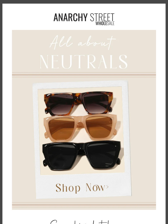 Neutral Chic Sunglasses +Back in Stock!😍😎