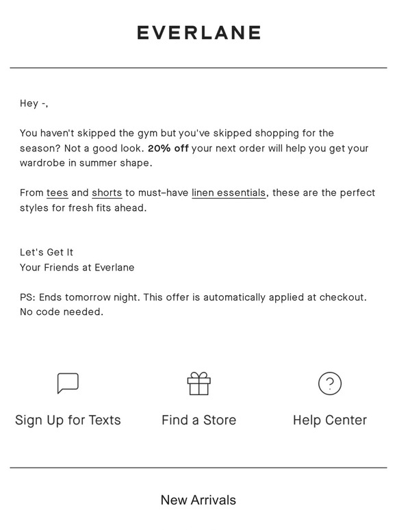 Everlane Email Newsletters Shop Sales, Discounts, and Coupon Codes
