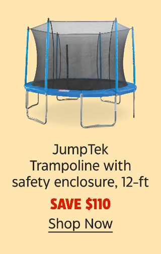 JumpTek Trampoline with safety enclosure, 12-ft. Save $110