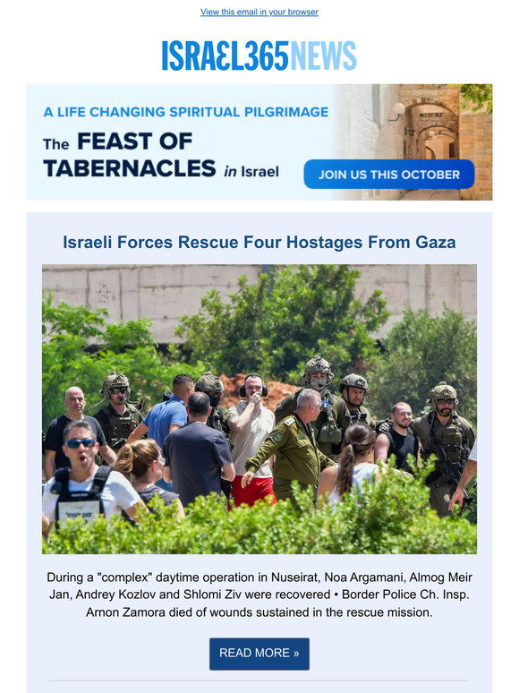 The Israel Bible: Israeli Forces Rescue Four Hostages From Gaza and ...