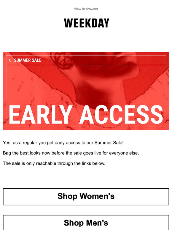 Early access activated | Up to 50% off