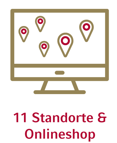 11 Standorte & Onlineshop