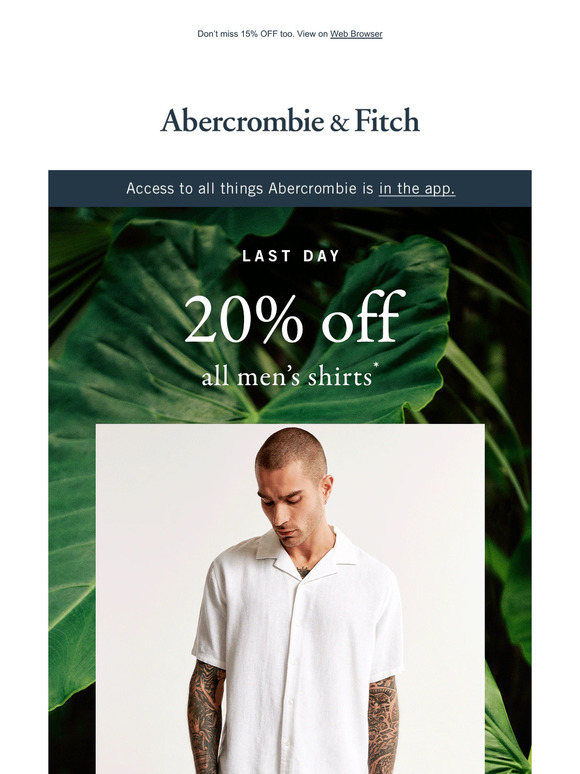 Abercrombie & Fitch Email Newsletters Shop Sales, Discounts, and