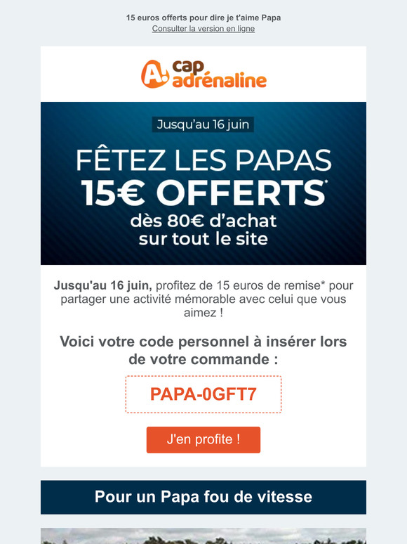 Notre offre pour gâter Papa