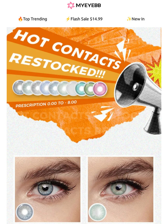 Hot Contacts Restocked! Hurry Up!🔥