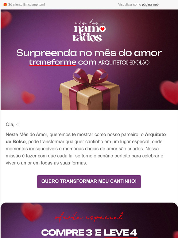 🌟 Surpreenda no Mês do Amor: Transforme seu lar com Arquiteto de Bolso! 💕