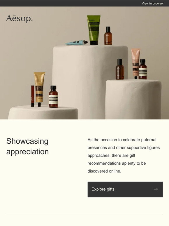 Aesop Email Newsletters: Shop Sales, Discounts, and Coupon Codes