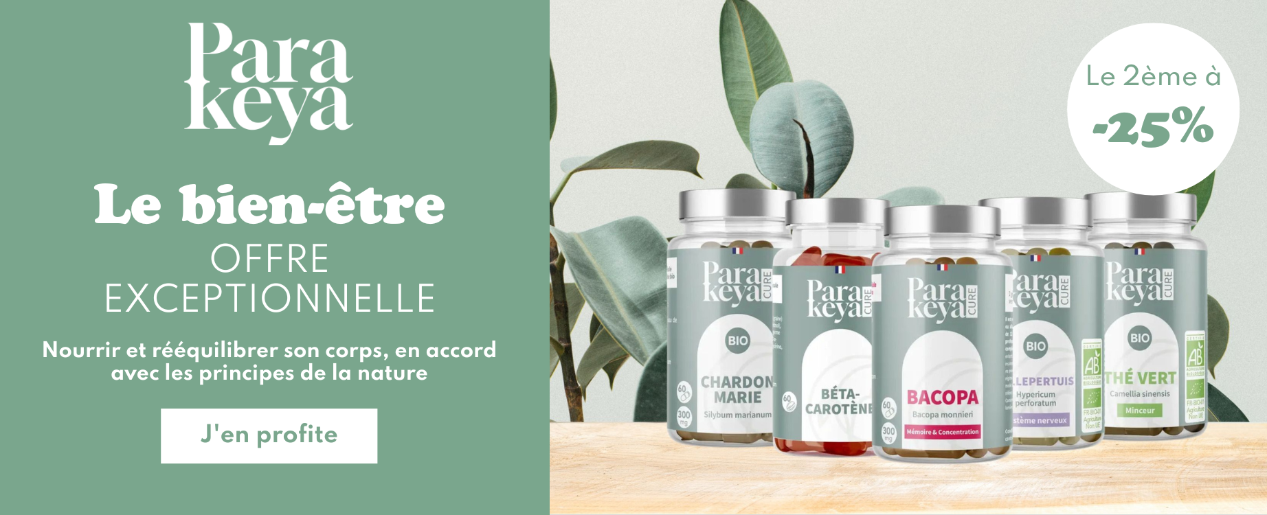 Parakeya : -25% sur le 2ème produit acheté
