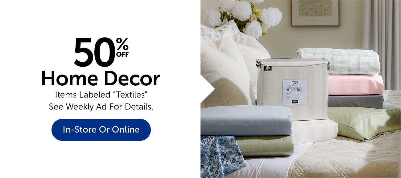 50% Off Home Decor