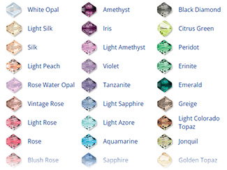 Crystal Passions® Crystal Beads Color and Effects Chart